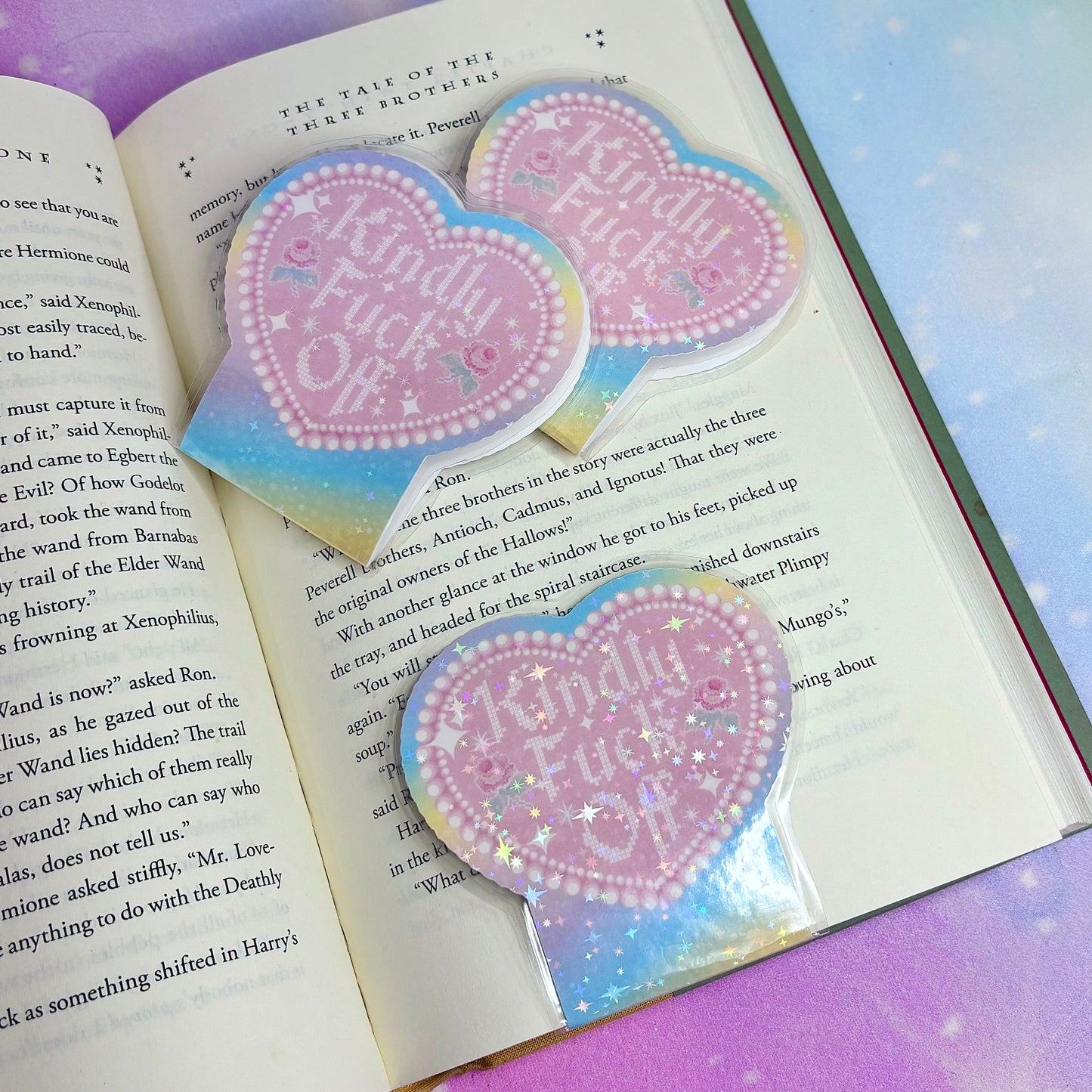 Kindly F*ck Off Magnetic Bookmark | cute bookmarks, bookmark, magnetic bookmarks, kawaii bookmarks, rainbow bookmarks