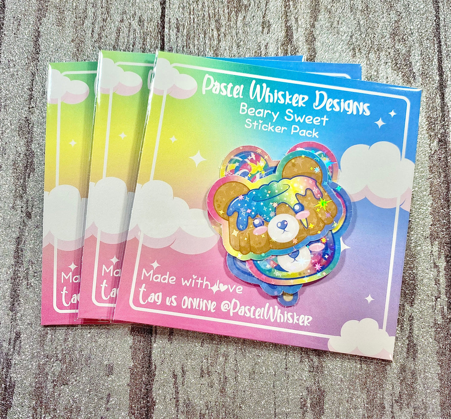 Beary Sweet Sticker Pack | cute bear stickers, bear stickers, candy stickers, sweets stickers, kawaii stickers, girly stickers