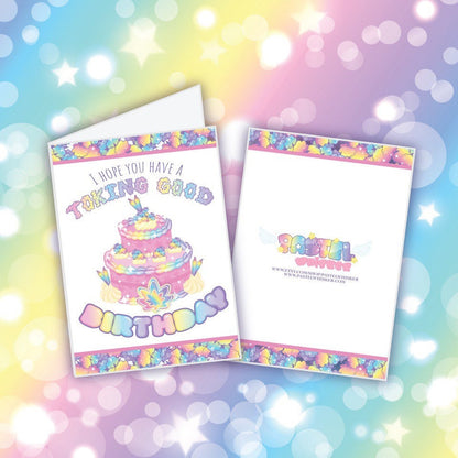 Toking Birthday Card | cannabis cards, stoner girl, weed cards, greeting cards, Kawaii cards