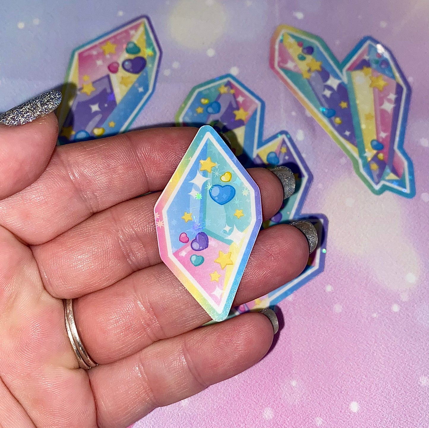 Crystal Dreams Sticker Pack | kawaii crystal stickers, cute stickers, laptop stickers, tumbler stickers, crystals