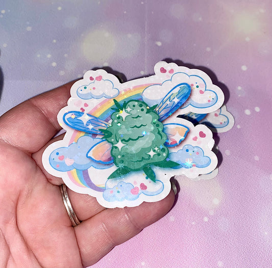Fairy Bud | fairy weed stickers, fairy stickers, weed stickers, cannabis stickers, kawaii stickers, funny stickers, stoner girls