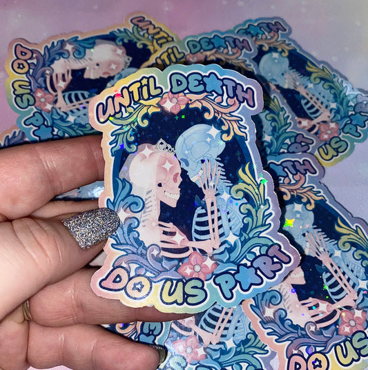 Until Death Do us Part | bride and groom, girly stickers, Kawaii stickers, skeleton stickers, skeletons