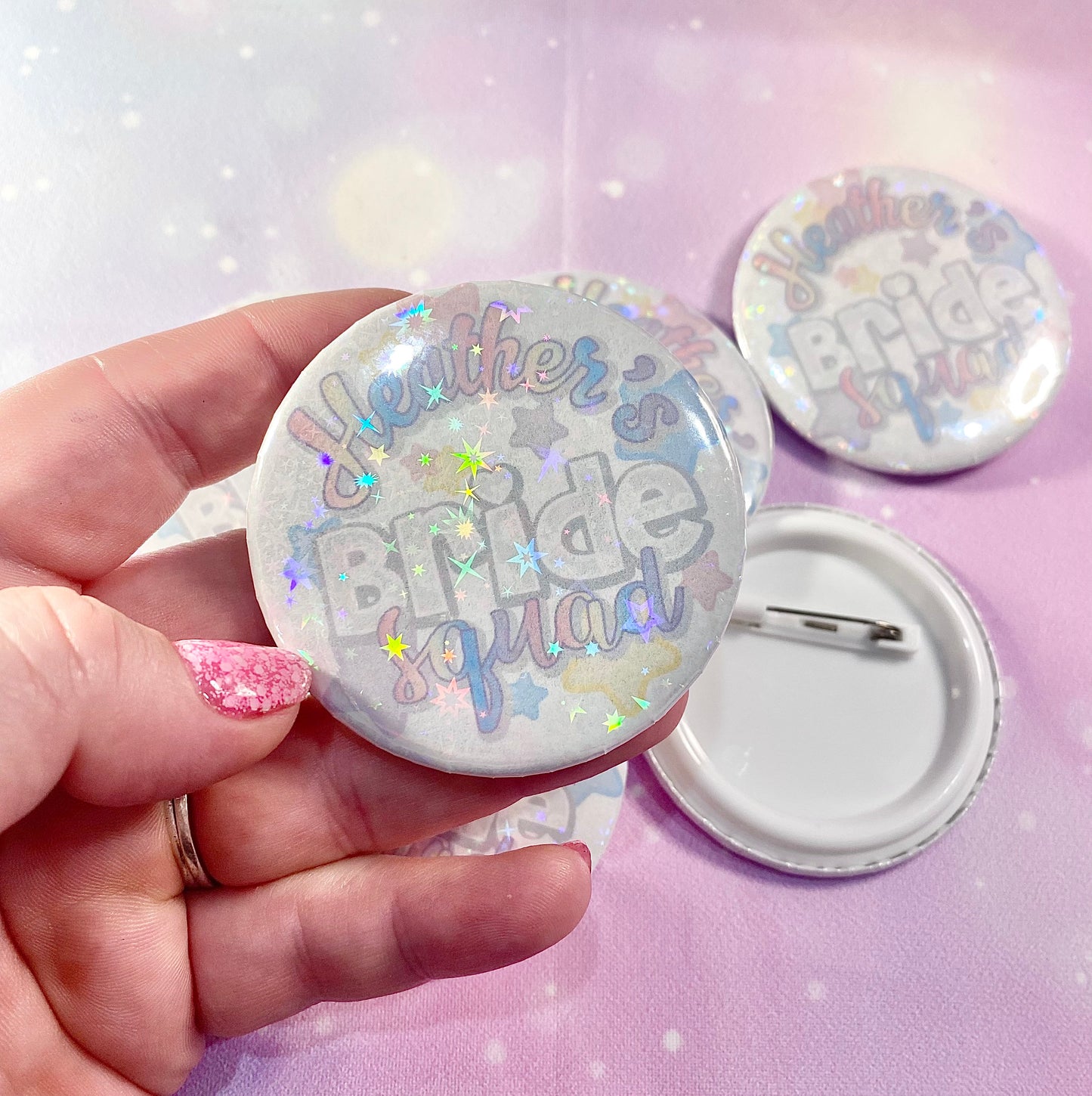 Custom Bride Squad Button Pins | bachelorette pins, bachelorette squad, bride squad, button pins, Kawaii pins, bachelorette party, Kawaii
