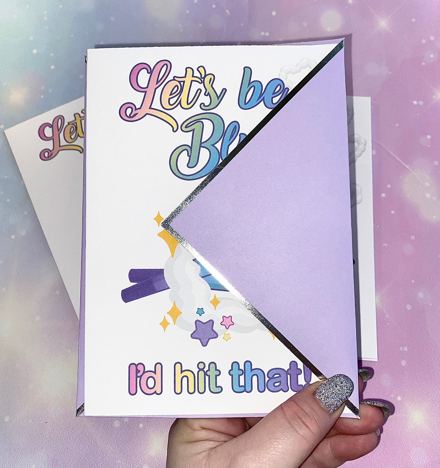 Let’s Be Blunt Card | cannabis cards, stoner girl, weed cards, greeting cards, Kawaii cards