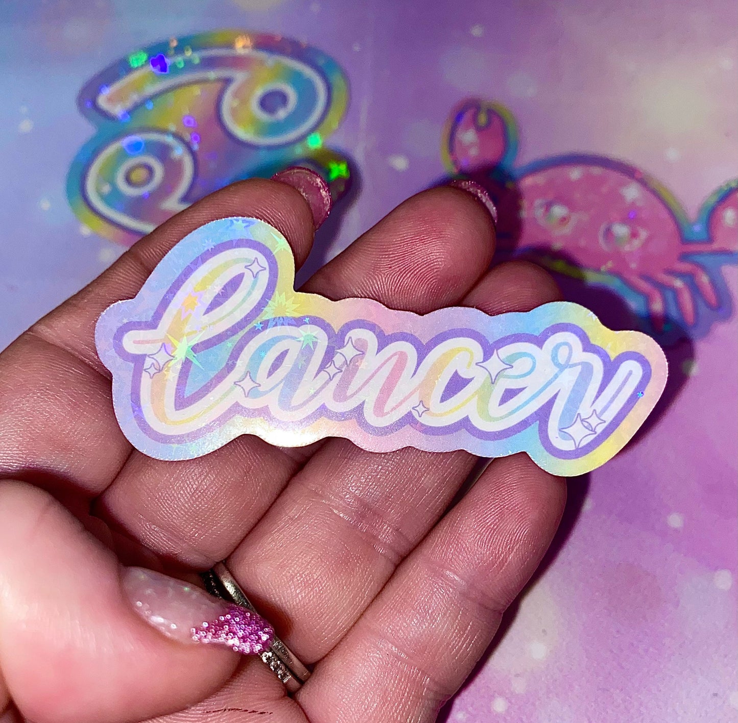 Cancer sticker pack | Cancer stickers, rainbow cancer stickers, rainbow stickers, kawaii stickers, zodiac stickers, zodiac signs