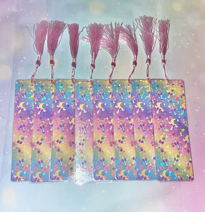 Kawaii Girl Bookmark | Rainbow bookmarks, magical girl bookmarks, cute bookmarks, kawaii bookmarks