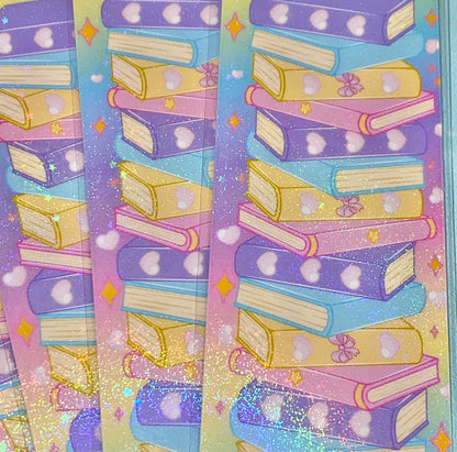 Bookworm Bookmark | Rainbow bookmarks, magical girl bookmarks, cute bookmarks, kawaii bookmarks