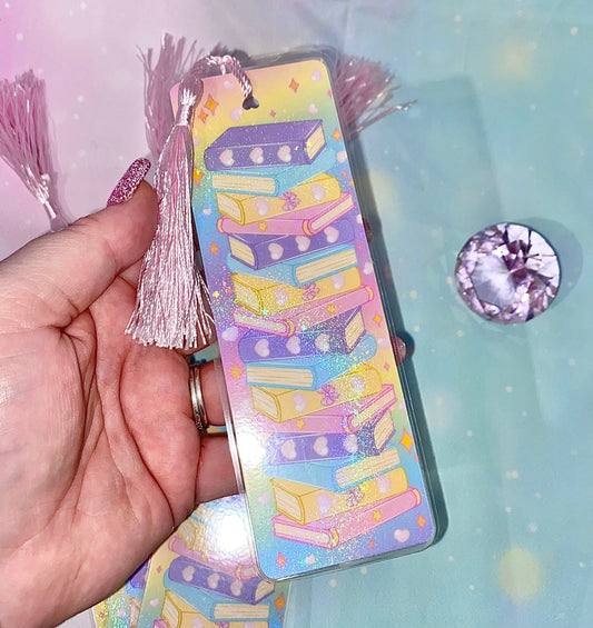 Bookworm Bookmark | Rainbow bookmarks, magical girl bookmarks, cute bookmarks, kawaii bookmarks
