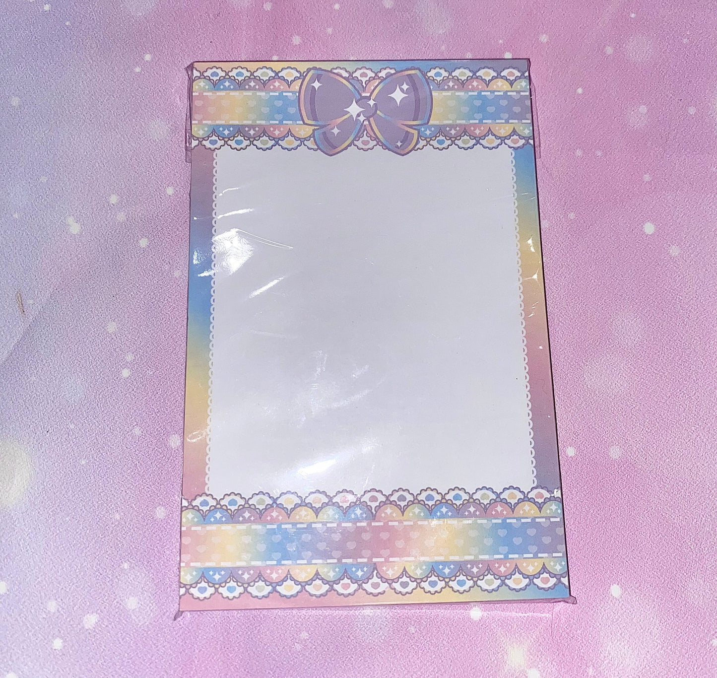 Rainbow Lace Notepad | funny notepads, girly notepads, cute notepads, lace, lace notepads