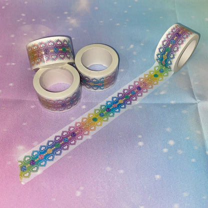 Bejeweled Washi Tape | rainbows, rainbow Washi tape, girly Washi tape, Washi tape, gemstone Washi tape