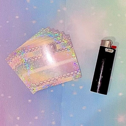Rainbow Lace Lighter Wrap | Kawaii lighter wraps, lighter wraps, lace stickers, lace, lace lighter wraps, Kawaii, stickers