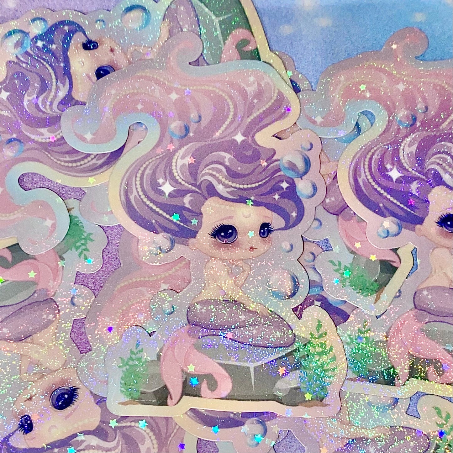 Bella Bubbles | mermaid stickers, mermaids, bubbles, kawaii stickers, girly stickers, tumbler stickers
