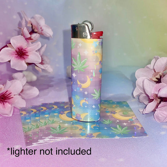 Bud Dreams Lighter Wrap | weed lighter wrap, Kawaii lighter wraps, lighter wraps, cannabis art, girly stickers, Kawaii, stickers