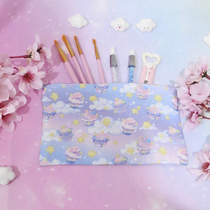 Celestial Cupcakes Make-up Bag | make-up bag, makeup bags, cupcakes, galaxy, makeup pouch