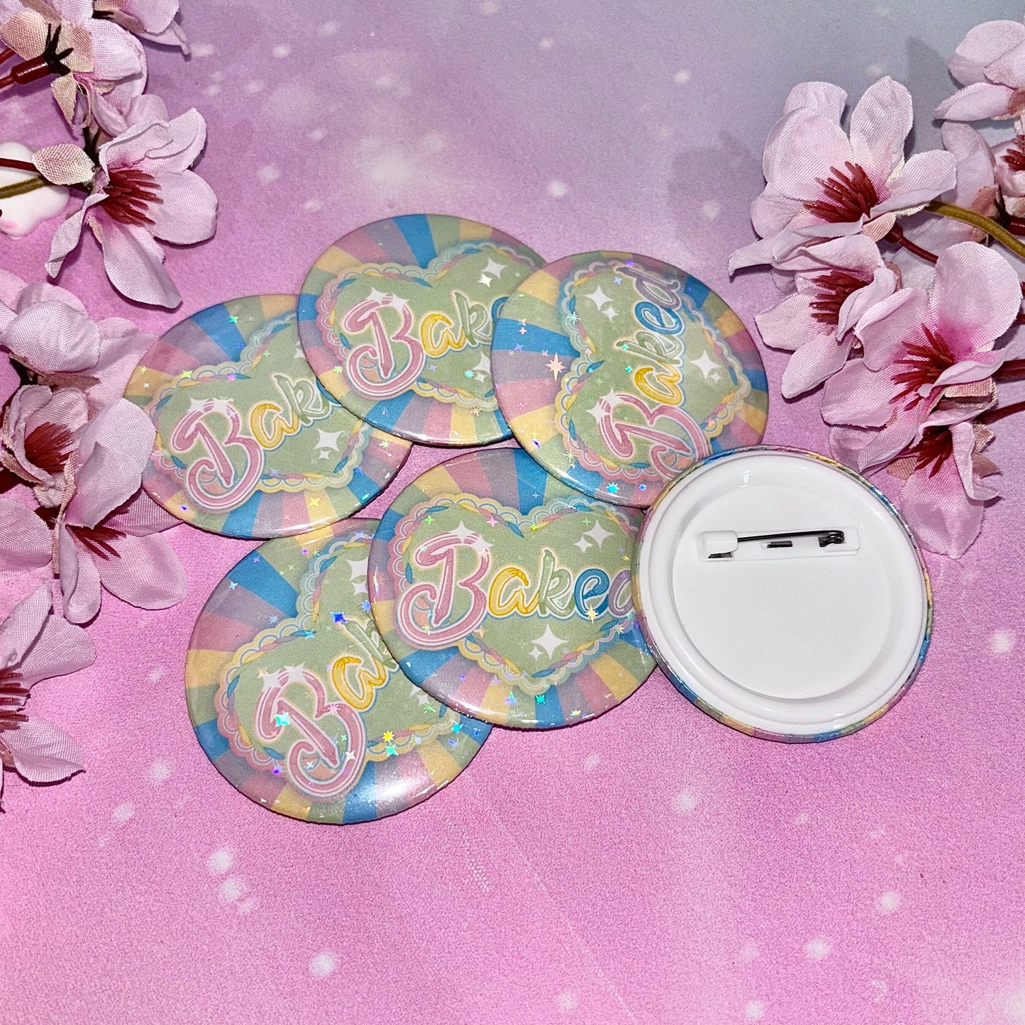 Baked Button Pin | cute button pins, cute pins, Kawaii pins, Kawaii, cannabis pins, canna babes, canna lover, stoners