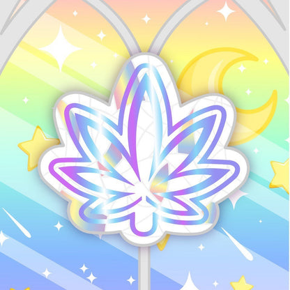 Pastel Leaf Sun Catcher | cannabis sun catcher, weed sun catcher, kawaii sun catchers, stoner girls