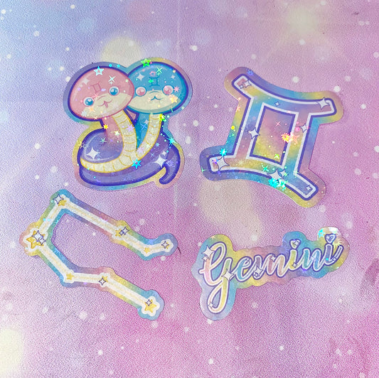 Gemini sticker pack | gemini stickers, rainbow aries stickers, rainbow stickers, kawaii stickers, zodiac stickers, zodiac signs