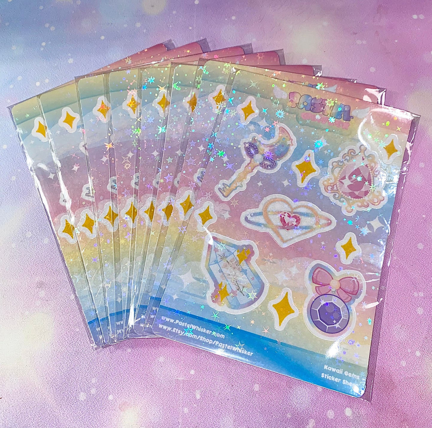 kawaii Gems sticker sheet | gem stickers, cute gemstones, Kawaii stickers, girly stickers, gemstones, Kawaii gems